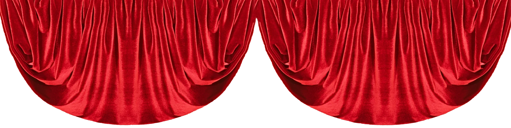 red satin stage curtain